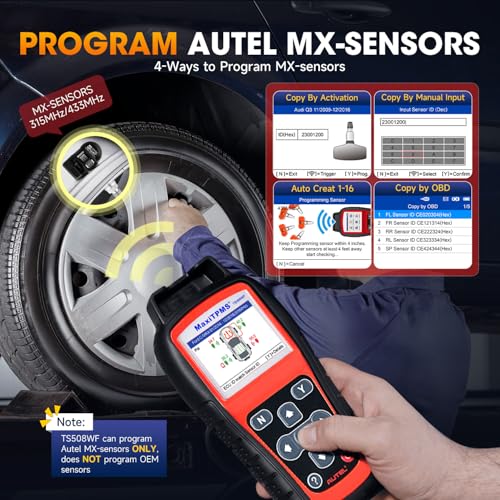 Autel MaxiTPMS TS508WF TPMS Relearn Tool, Activate/Diagnosis All Sensors