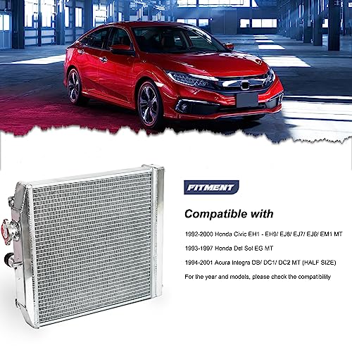 2-Row Full Aluminum Racing Radiator w/ 12V Fan Shroud
