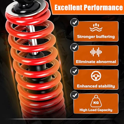 MOSNAI Heavy Duty Golf Cart Rear Shocks for Yamaha G14 G16 G19 G20 G22 G29 - color: Red