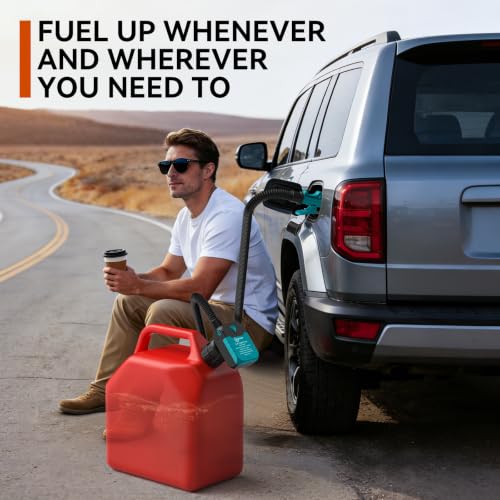 Fuel Transfer Pump with Auto-Stop,4.2 GPM electric gas can pump. - color: Blue