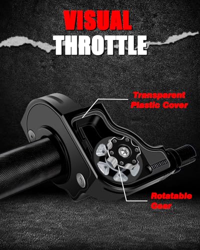 JFG RACING Dirt Bike Visual Throttle Tube Assembly Kit 22mm 7/8'', BLACK
