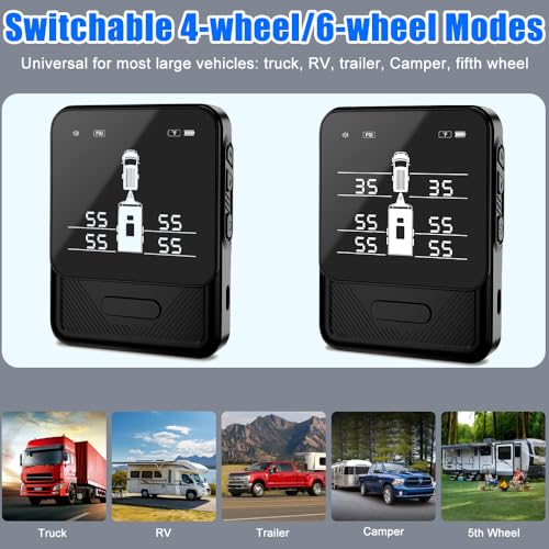 RV Tire Pressure Monitoring System TPMS with 6 Sensors - size: 6 Sensors