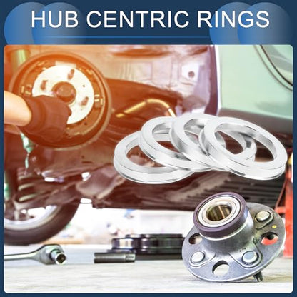 Hub Centric Rings, 54.1mm ID to 72.6mm OD Vehicle Wheel Hubrings Aluminum Alloy, 4 Pcs - size: 54.1mm to 72.6mm