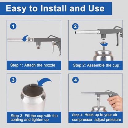 Undercoating Spray Gun Kit with 25oz Suction Feed Cup