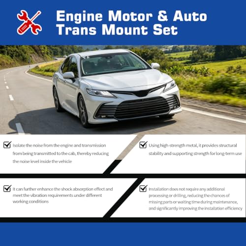Motor & Transmission Mount Kit fits Camry 2.5L 2018-2022