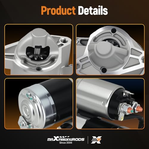maXpeedingrods 17882N Starter Motor for Jeep Liberty 2003 2004 2005, V6 3.7L, 12V 1.2KW 10 Teeth Clockwise, Replace# 56041641AF, 56041641AG, M1T86884 - style: 17882N