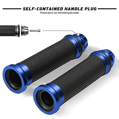DREAMIZER Motorcycle Handlebar Grip Gel Brake Handle Rubber 7/8" Handle Grips Compatible with CRF EXC YZF Protaper Pro Taper Motorcross Dirt Pit Bike - Blue - color: Blue