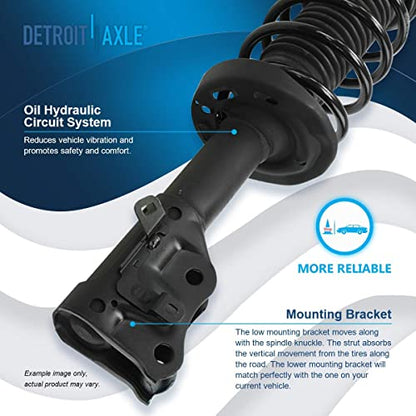 Detroit Axle - 4pc Struts Shock Absorbers for 2013-2015 Honda Civic - size: 4AQ47093/Shock Kit
