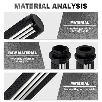 1 Inch Cable Throttle Handlebar Grips Motorcycle Hand Grips - color: #3 Black&Chrome