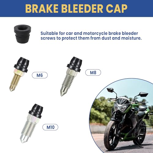 4-Pack Brake Bleeder Hose Kits with One-Way Check Valves