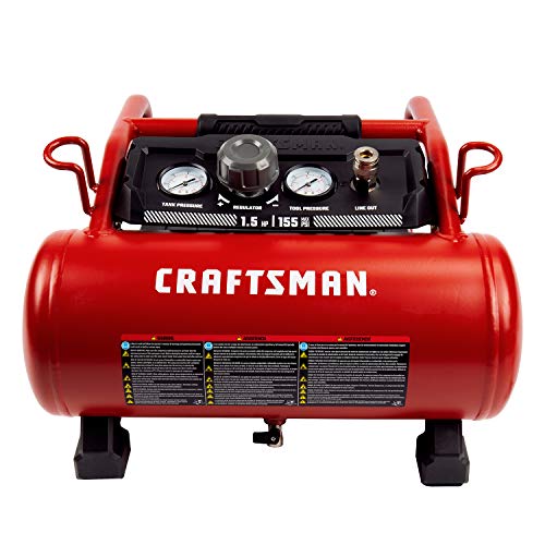 Craftsman 3 Gallon Hot Dog Air Compressor, Oil-Free 155 PSI