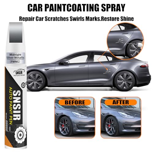 Car Touch Up Paint(PMNG Midnight Silver Metallic) for Honda/Tesla - color: Car Touch up Paint(Midnight Silver Metallic(PMNG)) Compatible with Tesla Model Y/3/X/S