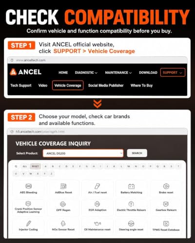 ANCEL DS200 Full System OBD2 Scanner, 15+ Service Functions, CAN FD/FCA SGW - style: DS200