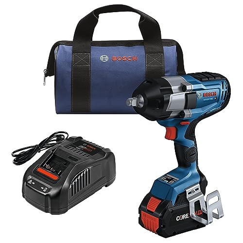 BOSCH GDS18V-740CB14 PROFACTOR™ 18V Connected 1/2 In. Impact Wrench Kit with Friction Ring and (1) CORE18V 8 Ah High Power Battery - style: w/ 18V 8 Ah Battery & Bluetooth Connectivity