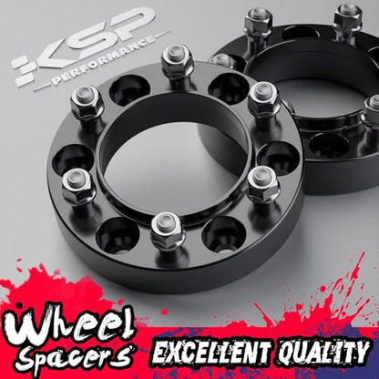 KSP 1.25 inch Wheel Spacers for Tacoma 4Runner 1996-2023, 6x5.5 Wide Spacer - color: Black, size: 1.25inch-tacoma1995-2023
