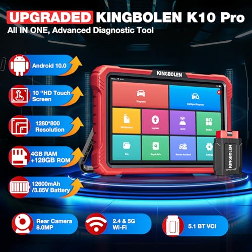KINGBOLEN K10 Pro Bidirectional Scan Tool 10" OBD2 Scanner Topology Map