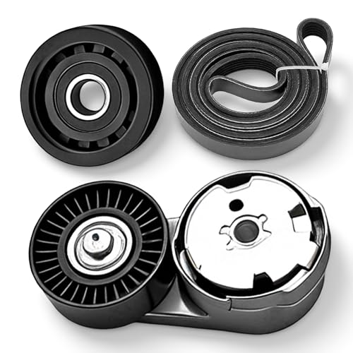 Serpentine Belt Kit Tensioner and Idler Pulley For Dodge Jeep Chrysler - size: 90K-39282A