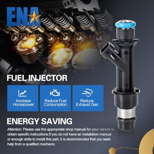 ENA Fuel Injector for FJ319 12569573 Set of 6 Compatible with Isuzu Buick Chevrolet GMC Hummer Oldsmobile Saab Rainier Colorado LUV Trailblazer EXT Canyon Envoy XL XUV H3 Ascender i-290 1999-2008