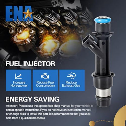 ENA Fuel Injector for FJ319 12569573 Set of 6 Compatible with Isuzu Buick Chevrolet GMC Hummer Oldsmobile Saab Rainier Colorado LUV Trailblazer EXT Canyon Envoy XL XUV H3 Ascender i-290 1999-2008