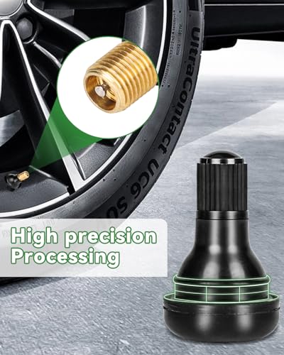 50Pcs TR412 Snap-in Tubeless Tire Valve Stems, Fits 0.453" Rim Holes - size: TR412