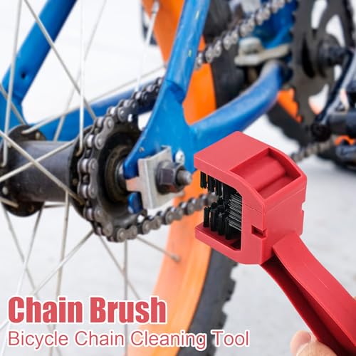 5PCS/Set Bike or Motorcycle Chain Washer, Cleaning Brush Bicycle Chain Cleaning Tool Set,Bike Chain Crankset Brush,Motorcycle Washer Cleaner Brush Tools