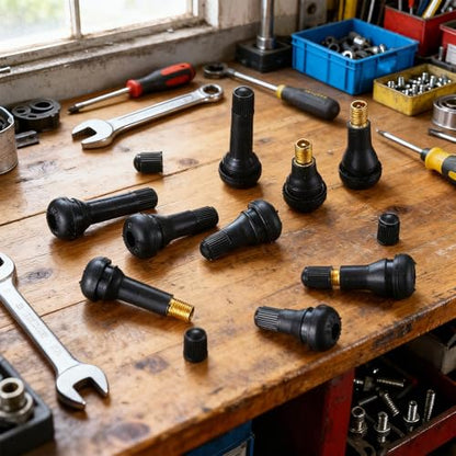 Tallew 150 Pcs Tire Valve Stems Bulk Tubeless Rubber Snap in Valves Stems Black Replacement Tool for Car Tubeless 0.453 Inch Rim Holes Standard Vehicle Tires (Tr412-50pcs,Tr413-50pcs,Tr414-50pcs) - style: TR412, TR413, TR414