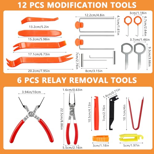 988Pcs Automotive Electrical Connectors Kit, 28 Types Electrical Terminal Pins Kit with Crimp Tool, Relay Fuse Remover & Car Disassembly Tool, Male/Female Wire Terminals for Professional Auto Repair