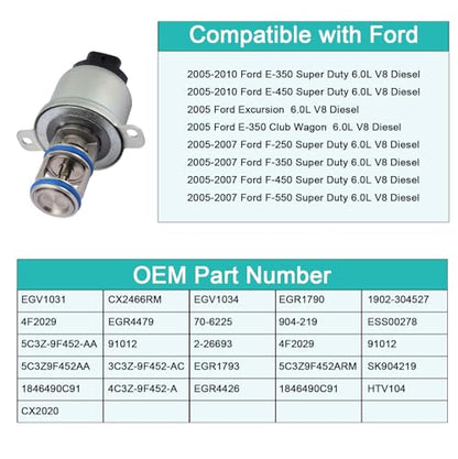 AULINK 5C3Z9F452AA EGR Valve 6.0 Powerstroke For Ford F250 F350 F450 F550