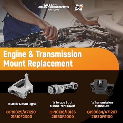 maXpeedingrods Engine Motor and Transmission Mount Kit for Hyundai Elantra - size: for Hyundai Elantra 2.0L 2017-2018