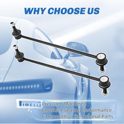 Sway Bar Link Front, Automotive Replacement Sway Bar Link Kits 2Pcs Compatible with Buick Enclave, Chevy Traverse, GMC Acadia, Saturn Outlook Stabilizer Sway Bar Links, K750155 - size: K750155