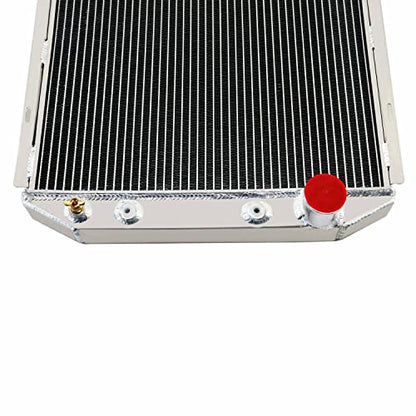 ALLOYWORKS 4 Row All Aluminum Radiator+Shroud+14"Fan For 1963-1966 Ford Mustang/Falcon/Mercury/Comet V8