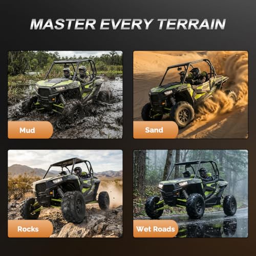 TUFFIOM Set of 2 ATV UTV Tires, 18x7-8, 6PR All-Terrain Mud Tires with Directional Tread, Drainage, Strong Srip and Snow-breaking for Rainy/Snowy Areas, Tubeless Trail Tire - size: 18x7.00-8 (2 pack)