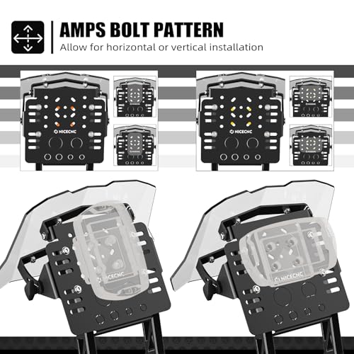 NICECNC GPS Mount Bracket Kit, Mini Fairing Aluminum Accessories,Black