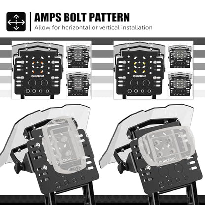NICECNC GPS Mount Bracket Kit, Mini Fairing Aluminum Accessories,Black