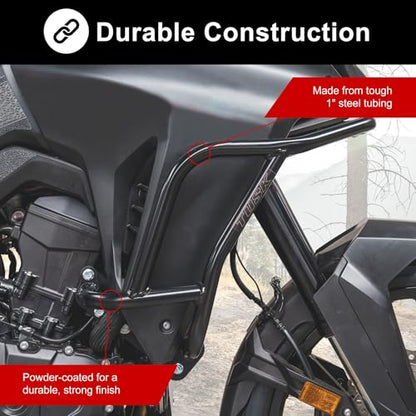 Tusk Crash Bars – Black Engine Guards and Protection for Adventure and Touring Motorcycles - Compatible with Honda Transalp XL750 2025
