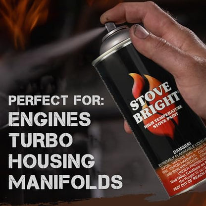 Stove Bright High Temp Spray Paint, Metallic Brown, 12 Oz, 1200°F