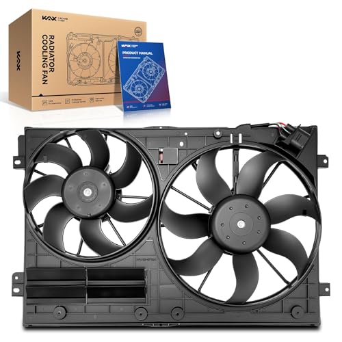 KAX Engine Radiator Cooling Fan, Compatible with Tigua n, Jetta, CC, GTI - size: Jetta, Passat, Golf, Tiguan, GTI, A3, A3 Quattro