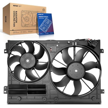 KAX Engine Radiator Cooling Fan, Compatible with Tigua n, Jetta, CC, GTI - size: Jetta, Passat, Golf, Tiguan, GTI, A3, A3 Quattro