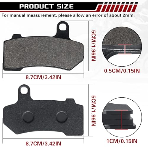 Front and Rear Brake Pads for Harley Davidson Road Glide 2008-2023 / Road King 2008-2023 / Street Glide 2009-2023 / FLHTCU Ultra Classic Electra Glide 2008-2023