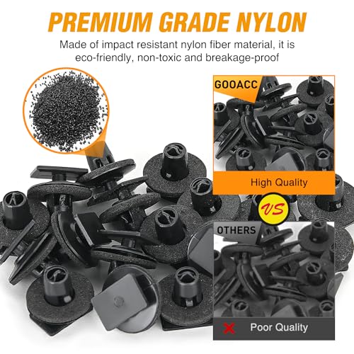 GOOACC 25pcs Rocker Panel Moulding Clips with Sealer - color: 25pcs Rocker Panel Moulding Clips