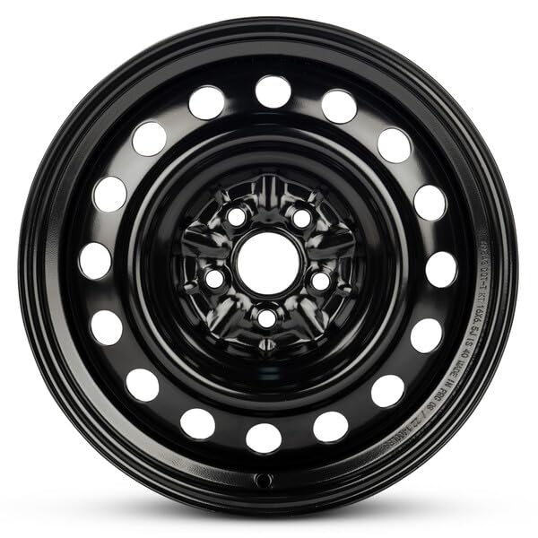 16x6.5 in Steel Wheel Rim 5 Lug 100mm 40mm Offset 54.1mm CB| Powder-Coated Black finish Fits 2009-2019 Toyota Corolla | New OEM Replacement | 4261101181 - size: 16x6.5 inch - Black
