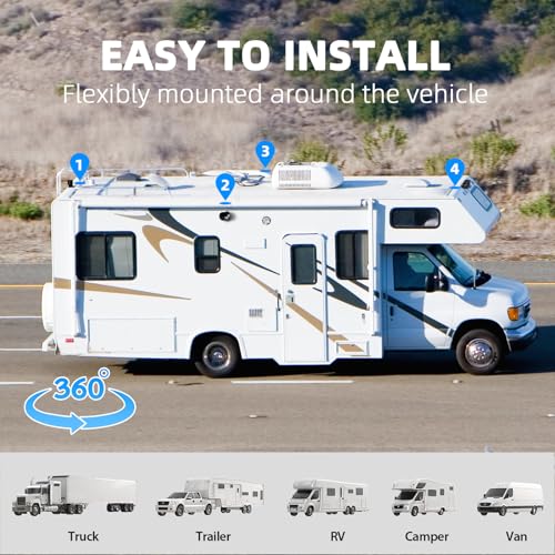 eRapta HD 1080p Backup Camera System Kit, 7-inch Reversing Monitor - color: black