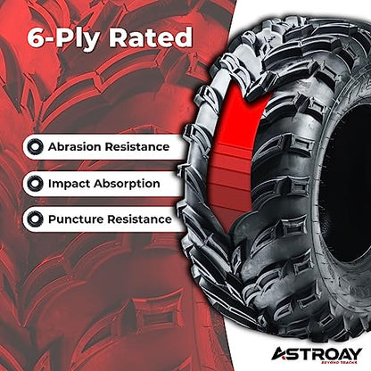 Ocelot Atacama 23x10-12 A/T Golf Cart Tire – All Terrain, DOT Approved, 4-Ply Construction, Smooth Operation & Quiet Ride, Tread Design for On/Off-Road Use
