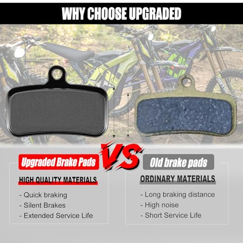 Brake Pads Front and Rear Compatible with Surron Light Bee X/S Talaria Sting R MX3 MX4, 6 Pcs Sintered Disc Upgraded Replacement Brake Pads for Electric Dirt Bike Sur-Ron - size: 6 pcs