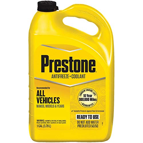 Prestone All Vehicles Antifreeze and Coolant Ready to Use, 1 Gallon, Pack of 6