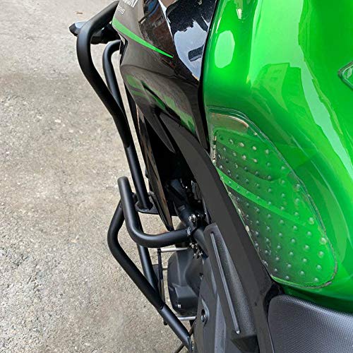 Motorcycle Steel Highway Cage Crash Bar Engine Guard Bumper Frame Falling Protector for Ka-wasaki Versys 650 Versys650 KLE650 KLE 650 15 16 17 18 19 20 21 2015-2021 (Full Set)