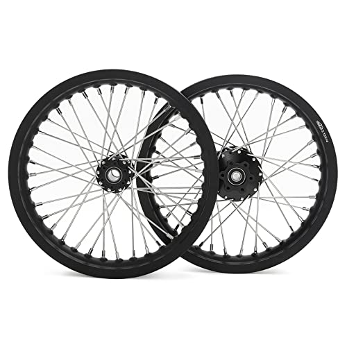 TOFR 14" x 2.15" Front Rear Wheels Rims Hubs for Sur ron Light Bee X LBX - color: Black, size: 14" 14" Front Rear
