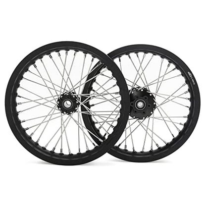 TOFR 14" x 2.15" Front Rear Wheels Rims Hubs for Sur ron Light Bee X LBX - color: Black, size: 14" 14" Front Rear