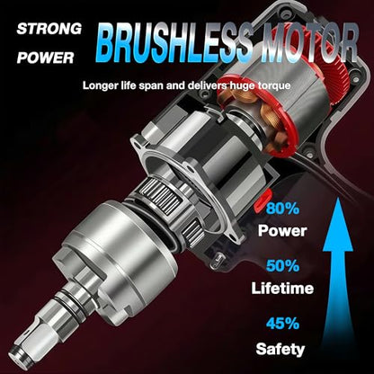 DONCIG 1/2 Cordless Impact Wrench, 590Ft-Lbs(800N.m) High Torque Impact Gun