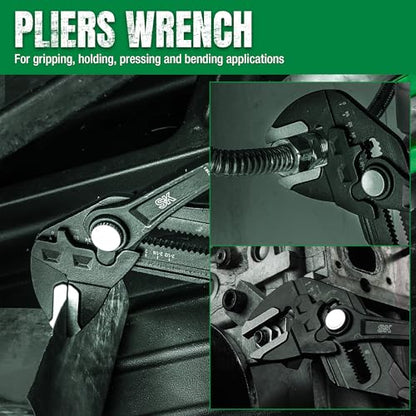 SK 12" Pliers Wrench, Smooth Parallel Jaw Water Pump Pliers, CR-V Steel - size: 12-inch Single